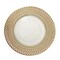 8 GOLD SILVER BRAIDED RIM 13" Round Clear Glass Charger Plate